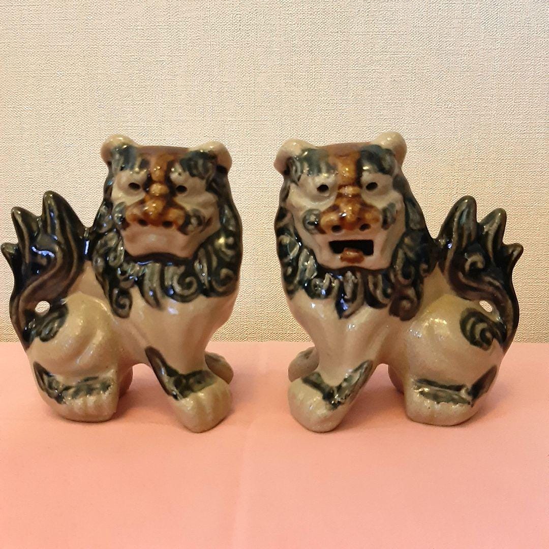 シーサー横立ちの守護獅子、沖縄琉球日本伝統置物 - Etsy 日本