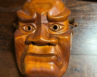 Japanese mask, Antique mask, Noh mask, Kagura mask, Hannya mask, Oni mask, Authentic mask, Handmade mask, Japanese kagura, Noh japan,