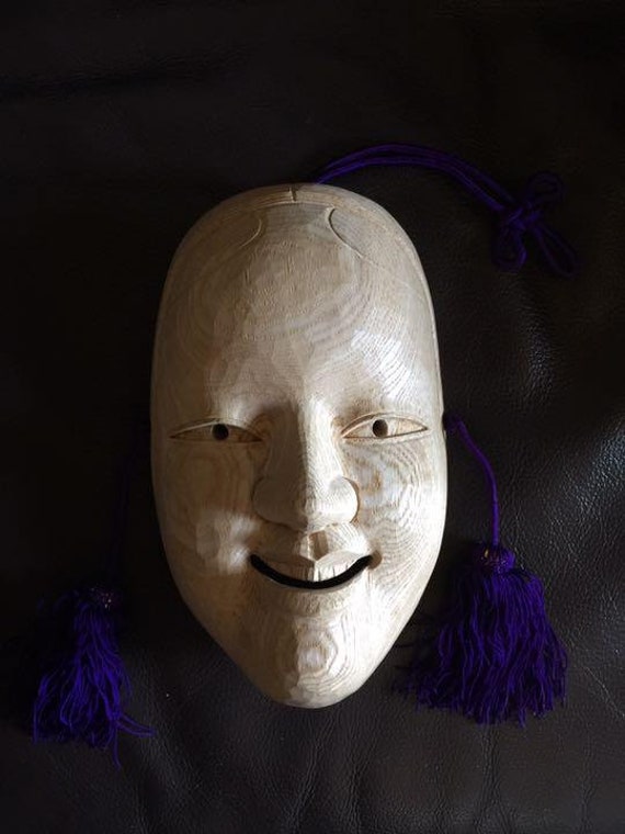 Japanese mask, Vintage mask, Noh mask, Kagura mask, H… - Gem