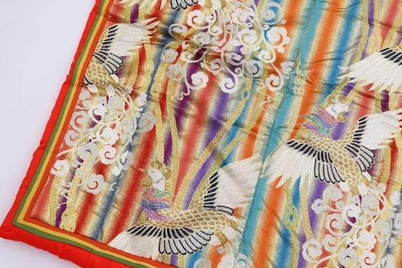 Embroidered Uchikake, Wedding Kimono Peacock, Jap… - image 6