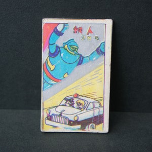 Vintage Menko Karte Tetsujin 28go 60er Batman original Trading Rare Collection