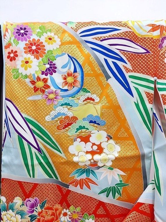 Furisode Kimono, Silk Furisode, Wedding Kimono Dr… - image 4