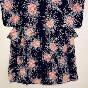 Blue Yukata Cotton kimono Japanese Robe, Yukata from Japan, Cotton House Robe,