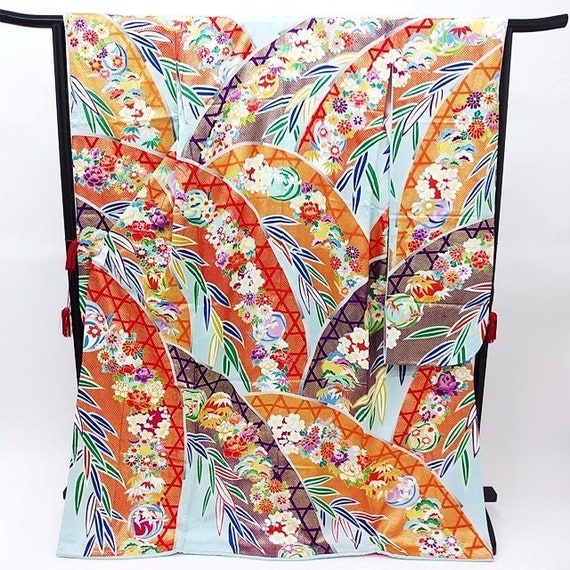Furisode Kimono, Silk Furisode, Wedding Kimono Dr… - image 1