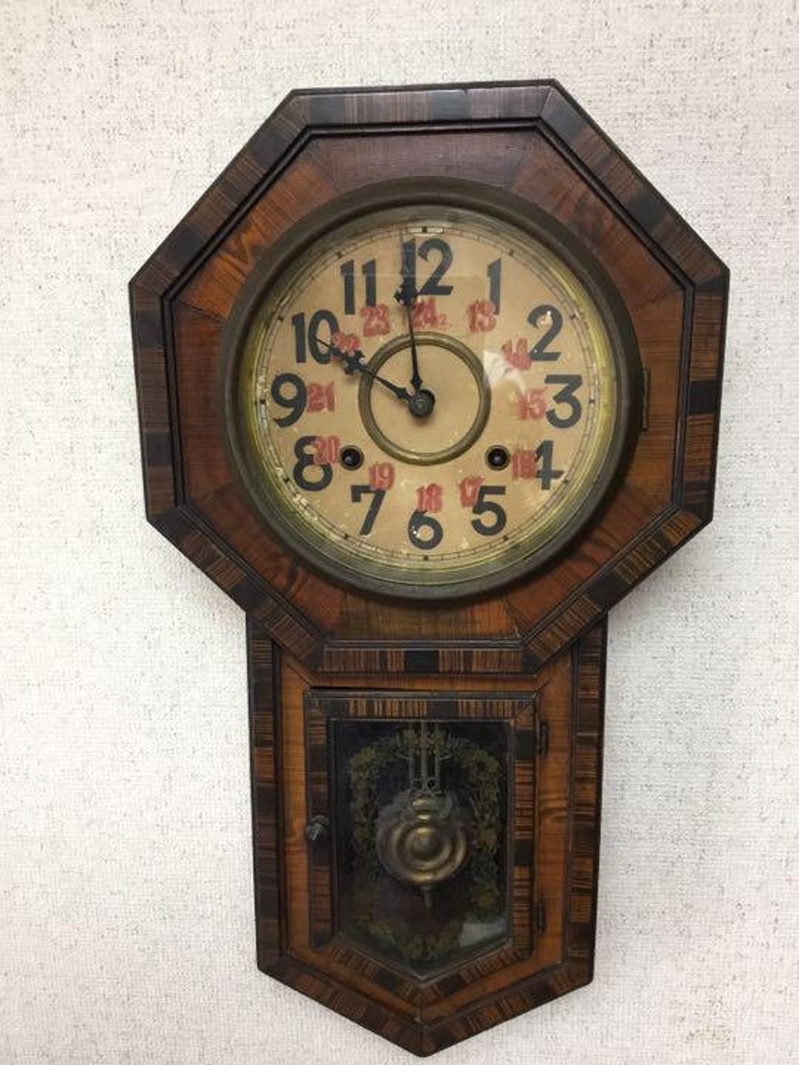Pendulum Clock Spring Clock Antique Pendulum Clock Japanese Etsy