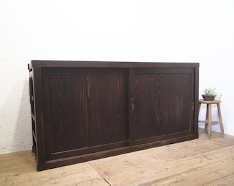 Antique Japanese Tansu Cabinet, Keyaki Wood Storage, Vintage Artisan Chest