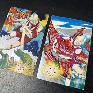 vintage japonais Ultraman carte postale monstre Action Anime Showa Era 1960'
