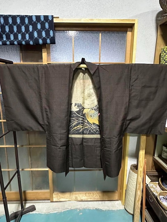 Mens Kimono, Mens Kimono Jacket, Mens haori Jacket, Samurai Kimono, Japanese jacket, Japanese Samurai art, Silk Kimono Mens,