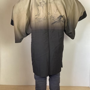 Mens Kimono, Mens Kimono Jacket, Mens haori Jacket, Samurai Kimono, Japanese jacket, Japanese Samurai art, Silk Kimono Mens,