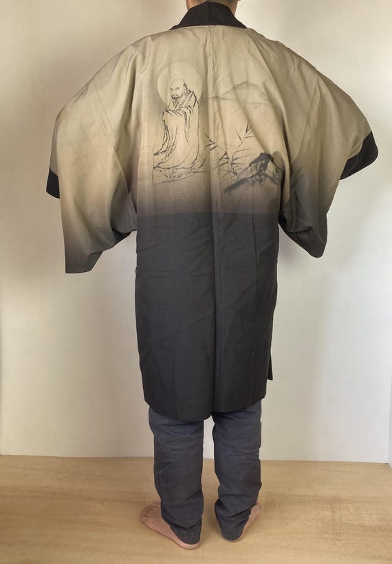 Mens Kimono, Mens Kimono Jacket, Mens haori Jacket, Samurai Kimono, Japanese jacket, Japanese Samurai art, Silk Kimono Mens,