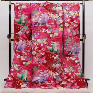Uchikake Kimono, Wedding Kimono, Japanese Kimono Robe, Japanese Uchikake Kimono, Kimono Dress, Kimono Pink, Uchikake Pink, Pink Kimono Robe,