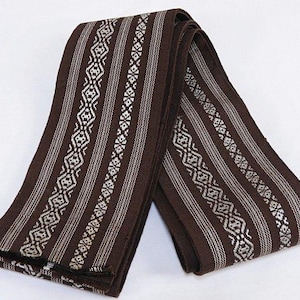 Mens Kaku Obi, cotton Obi Kimono, Brown Obi, Cotton Obi Belt, Vintage Obi, Mens Obi Sash, Brown Obi cotton,  Kaku Kimono Sash