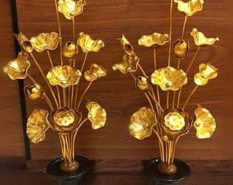 Japanese Vintage Buddhist Altar ware lotus Flower 400mm tall ornament
