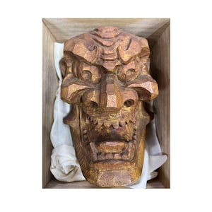 Japanese mask, Antique mask, Noh mask, Kagura mask, Hannya mask, Oni mask, Authentic mask, Handmade mask, Japanese kagura, Noh japan,