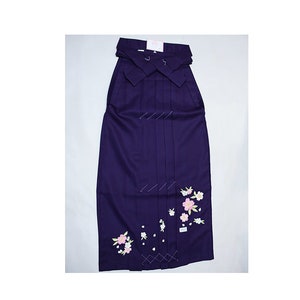 Hakama, Purple Hakama, Womens Kimono Skirt, Floral Hakama, Kimono Pants, Sakura, Japanese Hakama,