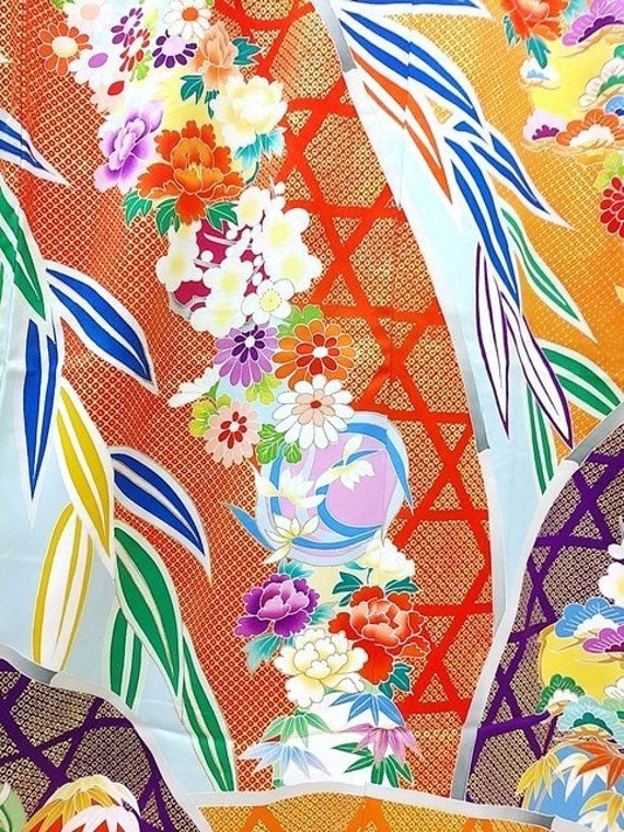 Furisode Kimono, Silk Furisode, Wedding Kimono Dr… - image 9