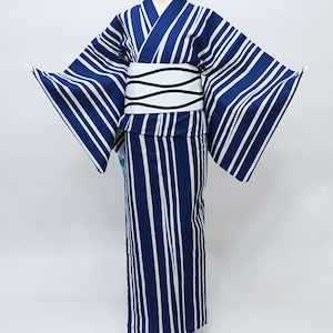 Blue Yukata Cotton kimono Japanese Robe, Yukata from Japan, Cotton House Robe,