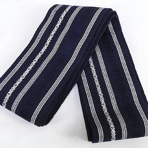 Mens Kaku Obi, cotton Obi Kimono, Blue Obi, Silk Obi Belt, Vintage Obi, Mens Obi Sash, Japanese Fabric, Blue Obi cotton,  Kaku Kimono Sash
