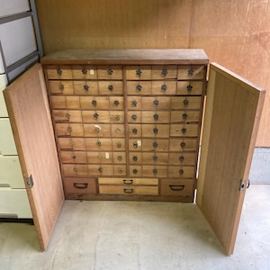 Japanese medicine Chest, antique chest, Japanese Tansu, Dansu, Handmade Storage, Vintage Safe Box, Handmade Tansu, Japanese Safe Box,