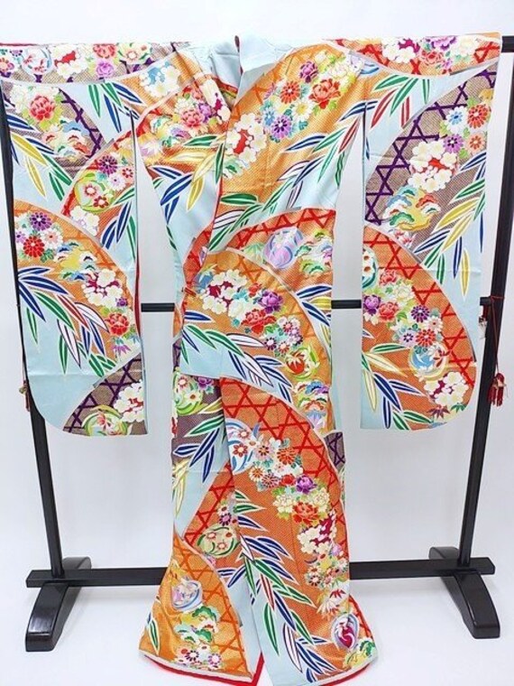 Furisode Kimono, Silk Furisode, Wedding Kimono Dr… - image 5