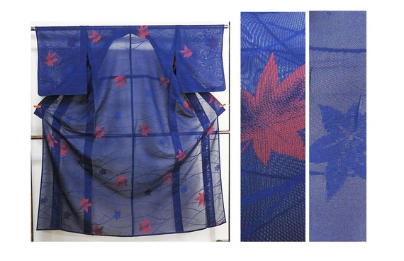 See through batwing kimono Blue, Summer batwing K… - image 1