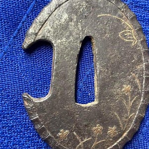 TSUBA, samurai sword, sword guard, Wave, koshirae, katana, wakizashi, Japanese katana, Japanese Tsuba, Japanese paperweight,