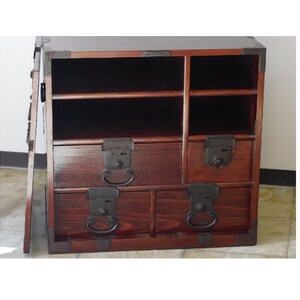Japanese Chest, antique chest, Japanese Tansu, Dansu, Handmade Storage, Vintage Safe Box, Wood chest, Handmade Tansu, Japanese Safe Box,