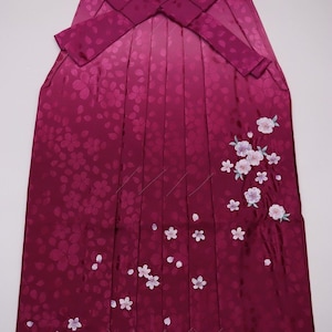 Hakama , Red Hakama, Womens Kimono Skirt, Floral Hakama, Kimono Pants, Sakura, Japanese Hakama,