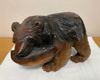 日本の木製アイヌ熊の立像彫刻（24A-169-6） - Etsy 日本
