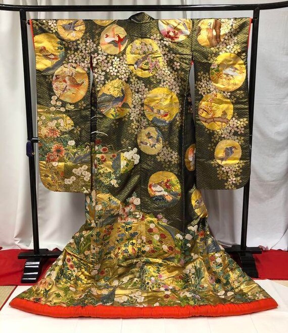 Uchikake Kimono, Wedding Kimono, Japanese Kimono R