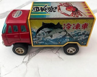 Ichiko Japan Tin Toy Car Vintage Refrigerated truck