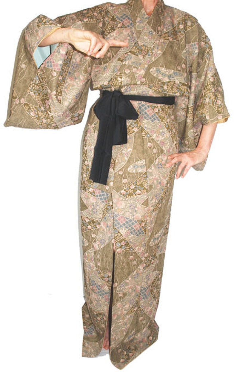Floral Kimono Robe Japanese Dress Kimono Evening Dress Etsy