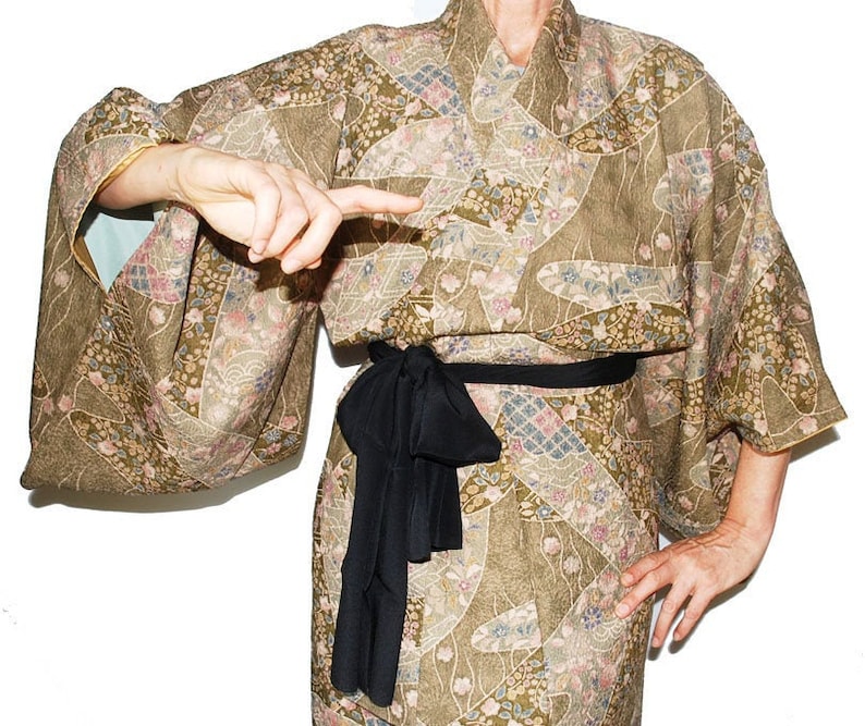 Floral Kimono Robe Japanese Dress Kimono Evening Dress Etsy
