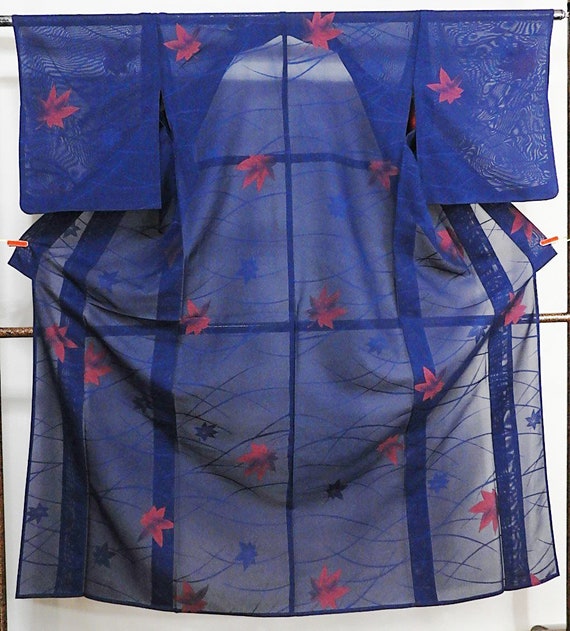 See through batwing kimono Blue, Summer batwing K… - image 2