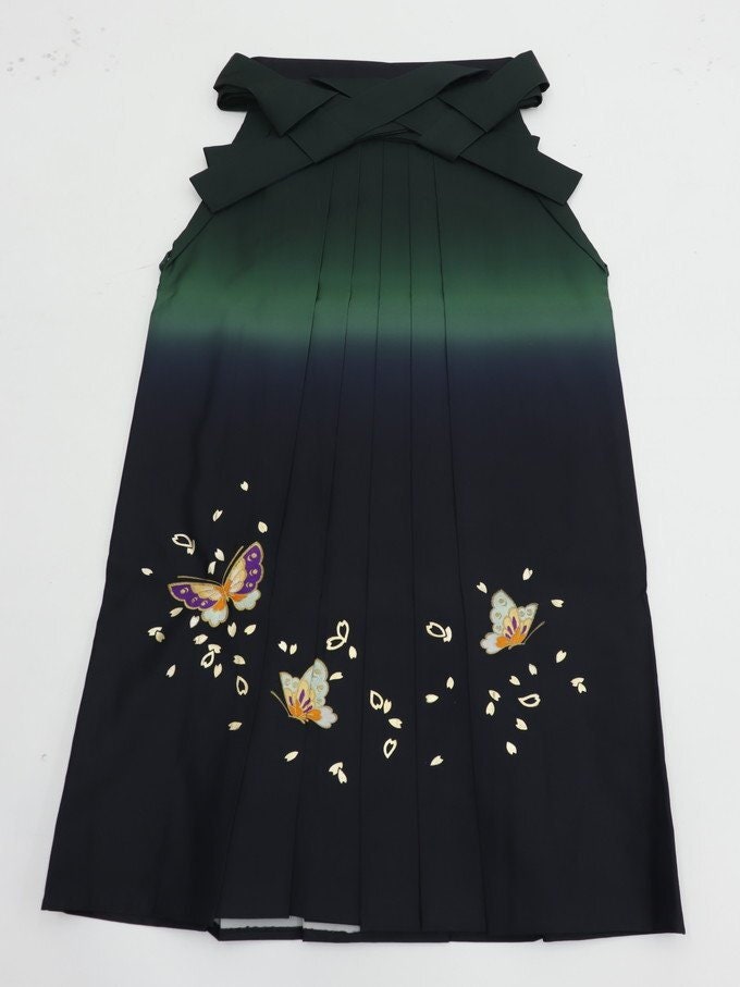Hakama , Green Hakama, Womens Kimono Skirt, Kimono Pants, Sakura, Japanese Hakama,
