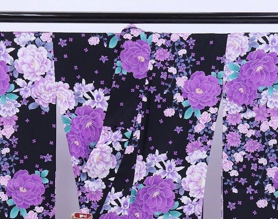 Vintage authentic kimono, Purple Furisode Kimono,… - image 4