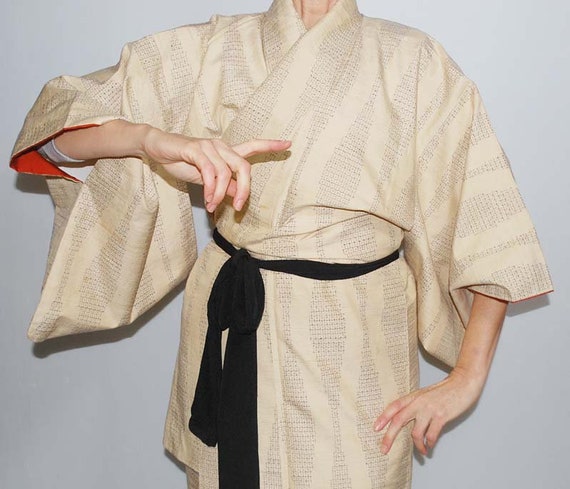 Kimono Offwhite White Kimono Robe Japanese Robe Long Kimono |