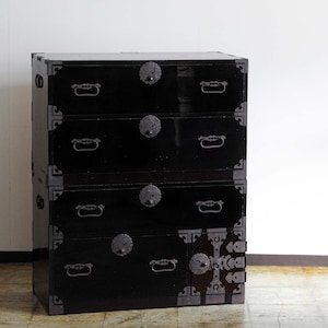 Japanese Chest, antique chest, Japanese Tansu, Dansu, Handmade Storage, Vintage Safe Box, Wood chest, Handmade Tansu, Japanese Safe Box,