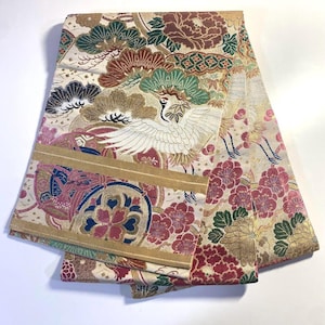 Obi Belt Kimono, Gold Obi, Silk Obi Belt, Vintage Obi, Japanese Fabric, Gold Obi Silk, Maru Obi, Gold Obi Sash, Zen