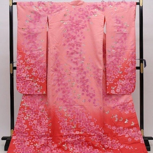 Uchikake Kimono, Wedding Kimono, Japanese Kimono Robe, Japanese Uchikake Kimono, Kimono Dress, Kimono Pink, Uchikake Pink, Pink Kimono Robe,