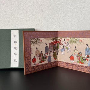 Small Japanese Byobu panel folding screen