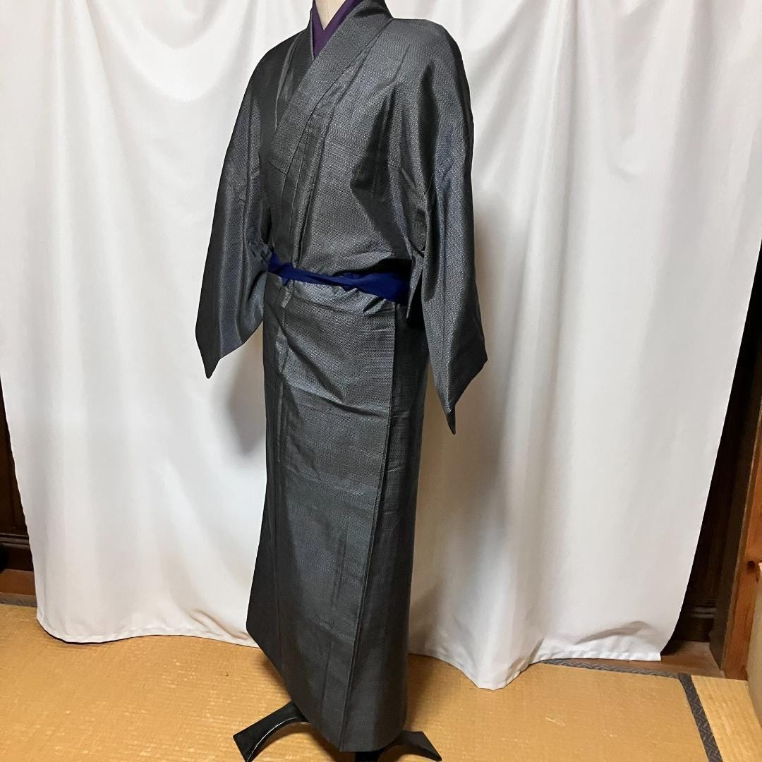 Open Samurai Robe Mens Brown Nagagi Kimono Silk Samurai Robe - Etsy