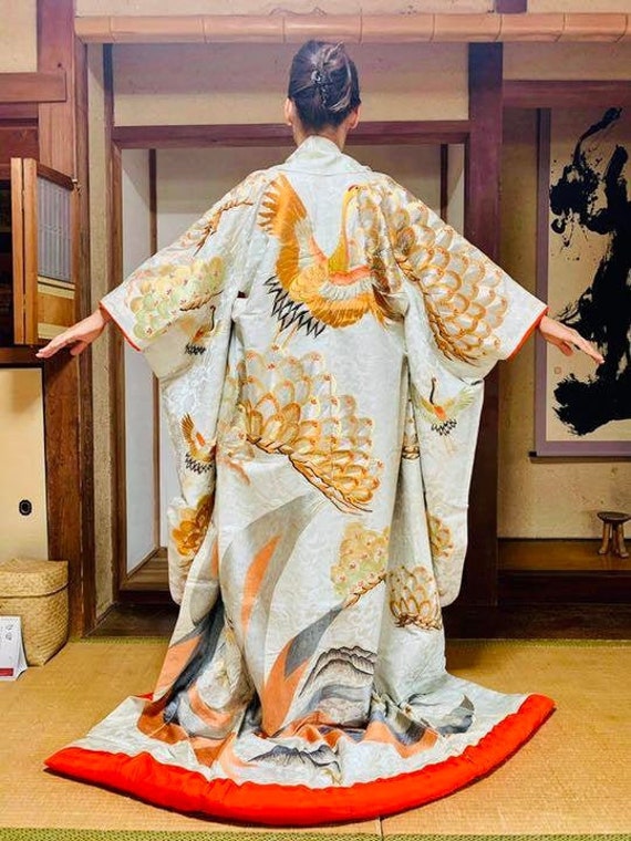 Uchikake Kimono, Wedding Kimono, Japanese Kimono R