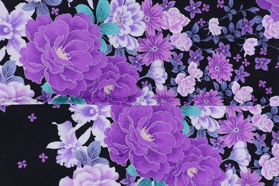 Vintage authentic kimono, Purple Furisode Kimono,… - image 3