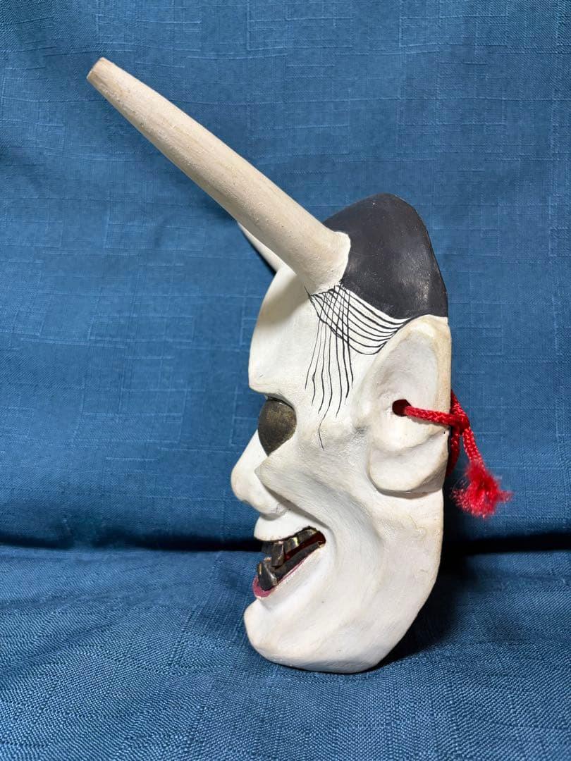 Japanese Handmade Wooden Hannya Mask Kyougen Kagura Demon Bugaku