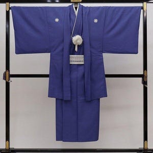 Mens Kimono Set, Blue Kimono Set, Mens Kimono ensemble, Mens Kimono & Jacket, Samurai Kimono, Japanese dress mens, Japanese robe mens