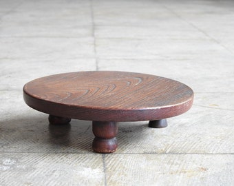 Japanese Vintage Black Wood Display Vase Stand For Ikebana Ikibana Bonsai Buddha statue, Ikebana Stand, Ikebana Wood Stand,