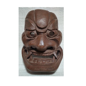 Japanese mask, Antique mask, Noh mask, Kagura mask, Hannya mask, Oni mask, Authentic mask, Handmade mask, Japanese kagura, Noh japan,