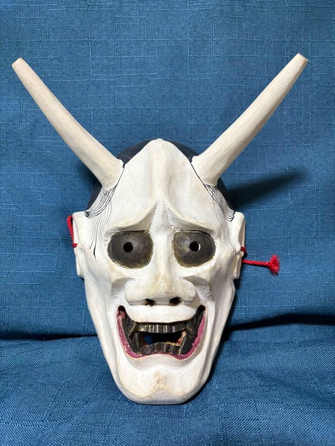 Japanese Handmade Wooden Hannya Mask Kyougen Kagura Demon Bugaku