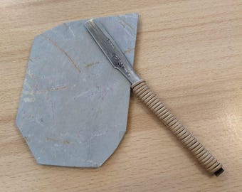 Japonés Vintage Pechika Japón Navaja Recta Kamisori con piedra